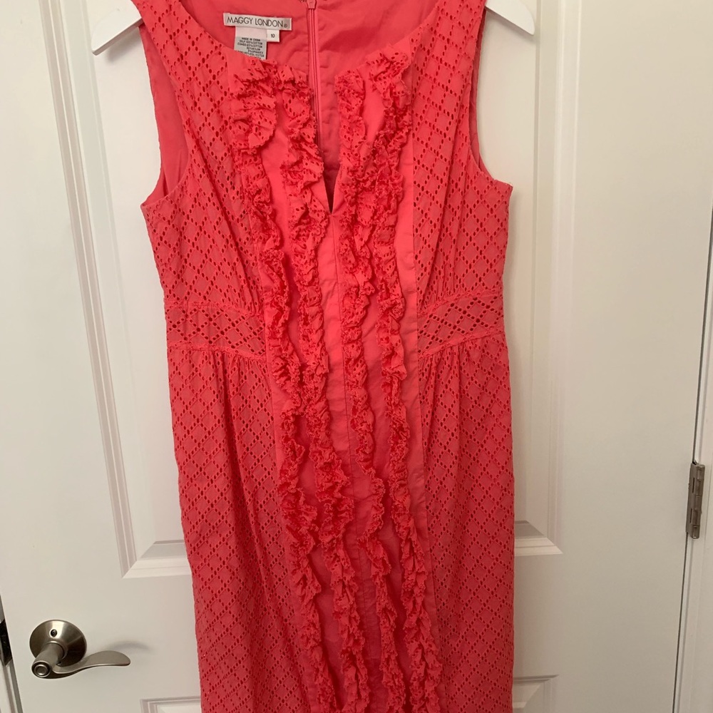 Pink Maggie London Eyelet Dress